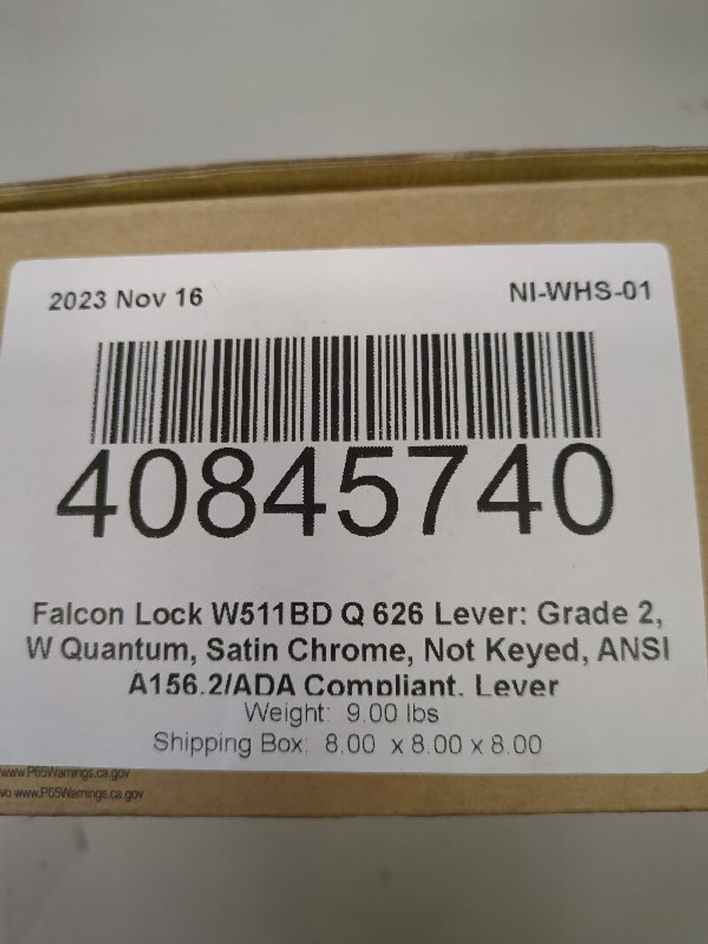 Falcon W511D626 W511 Dane 626 30197 30148 C – Keyway Entry G2