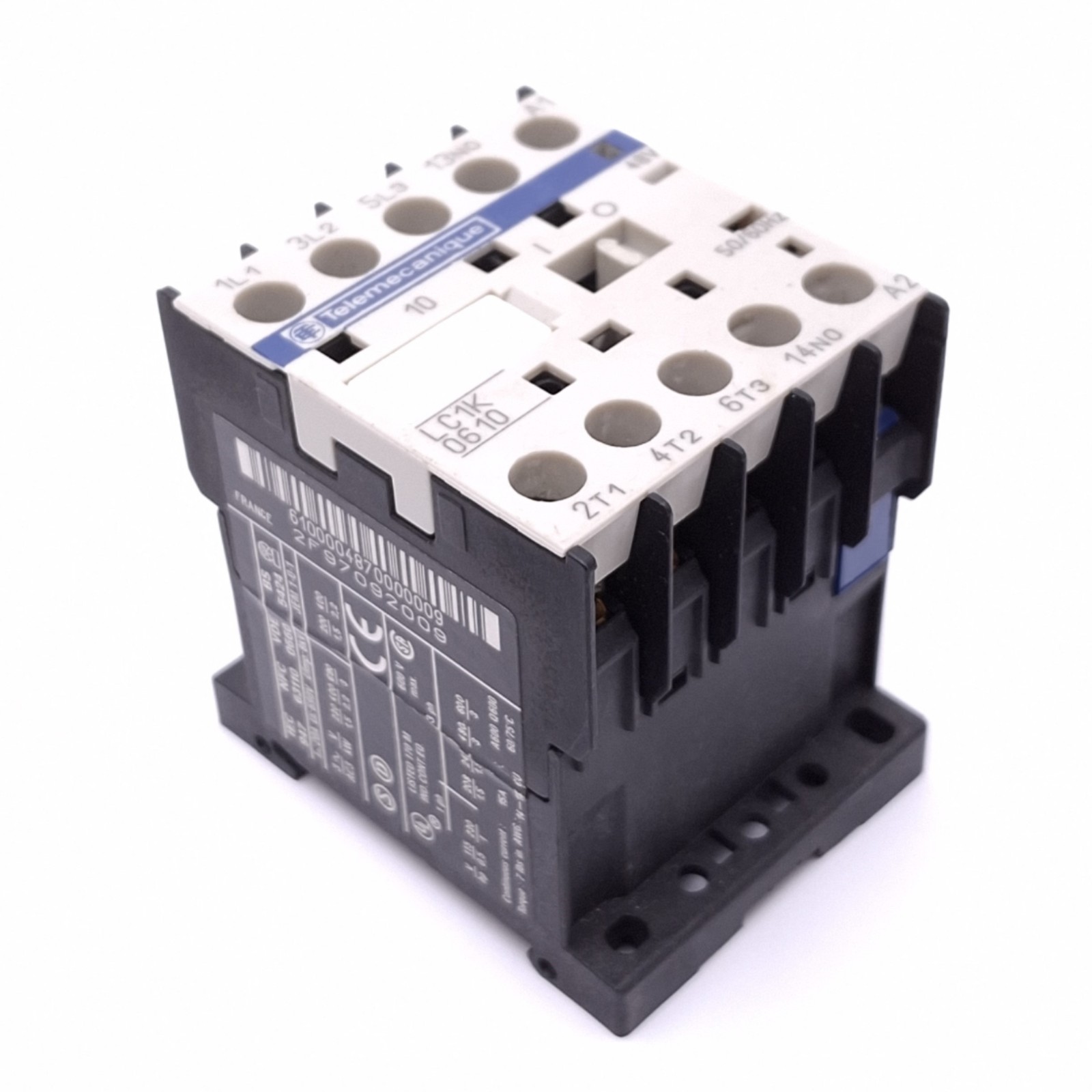 Telemecanique LC1K0610E7 Contactor, 3-Pole NO, 1NO Aux, 15A Max, 48VAC Coil