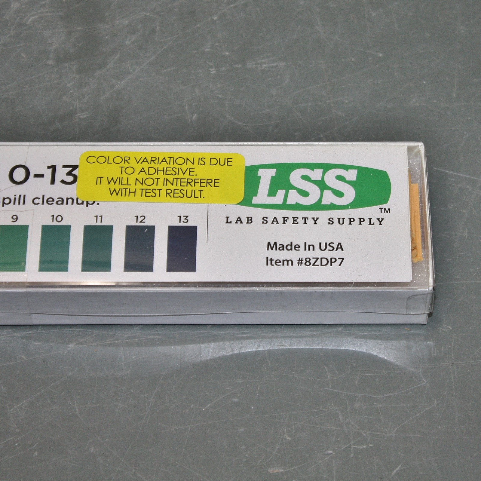 EXPIRED 12/2025 – (25) Lab Safety Supply pH Strip DS-7013, 0 to 13.9 pH, 9″ x 1″