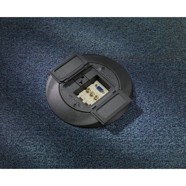 Hubbell Wiring Device-Kellems S1cfcbl Electrical Box Cover, 2 Gangs, Aluminum,