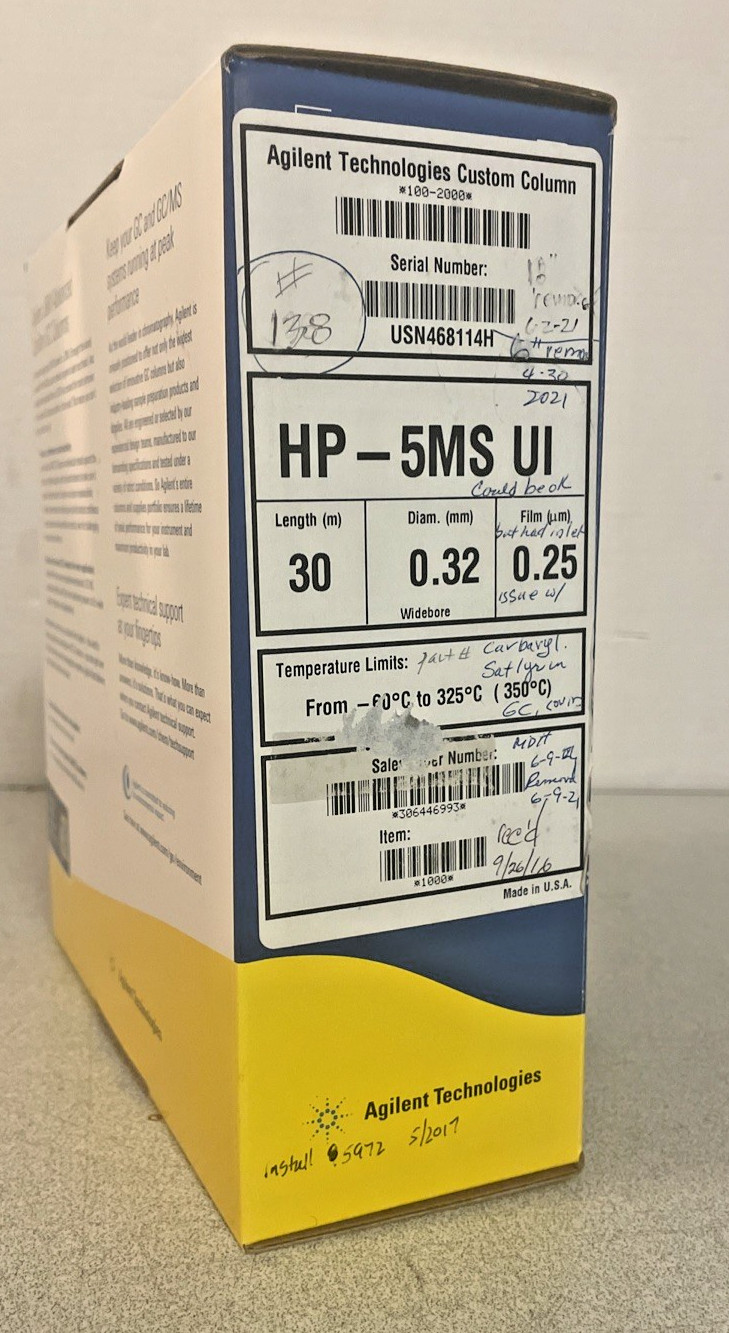 Agilent J&W GC Column HP-5MS UI 30m x 0.32mm 0.25µm
