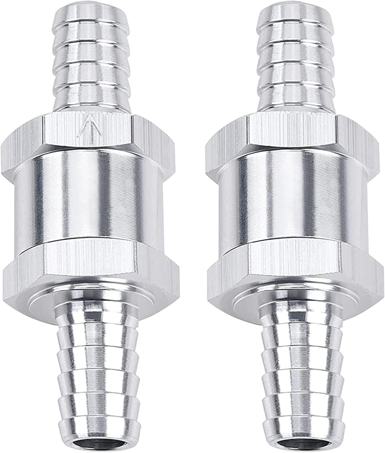 2pcs 12mm 1/2″ Fuel Non-Return One Way Check Valve Petrol Diesel Oil Aluminum