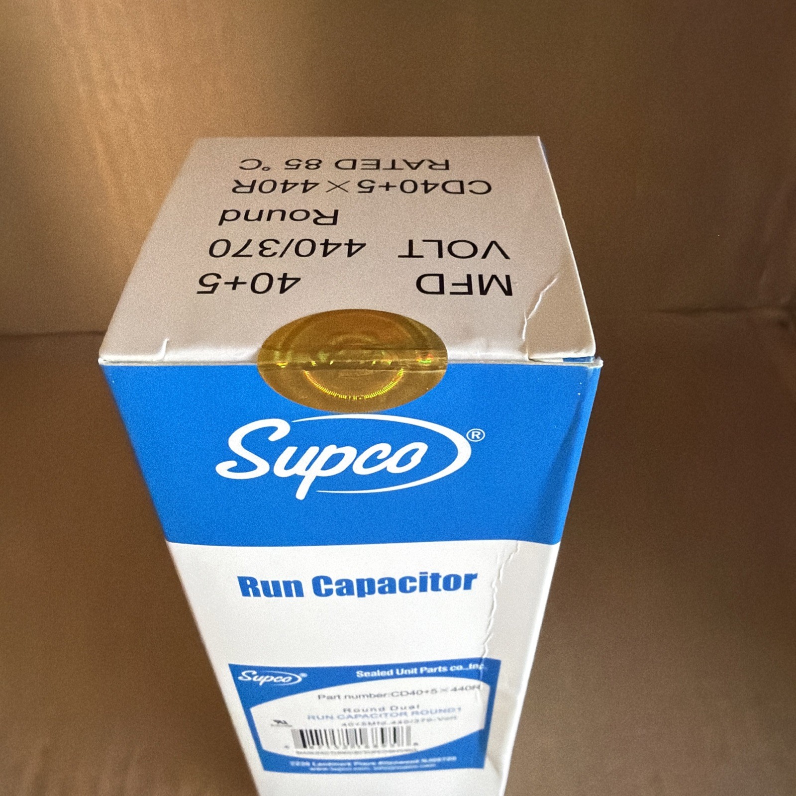 Air Conditioning HVAC Round Dual Motor Run Capacitor 40 + 5 MFD 440 Volt