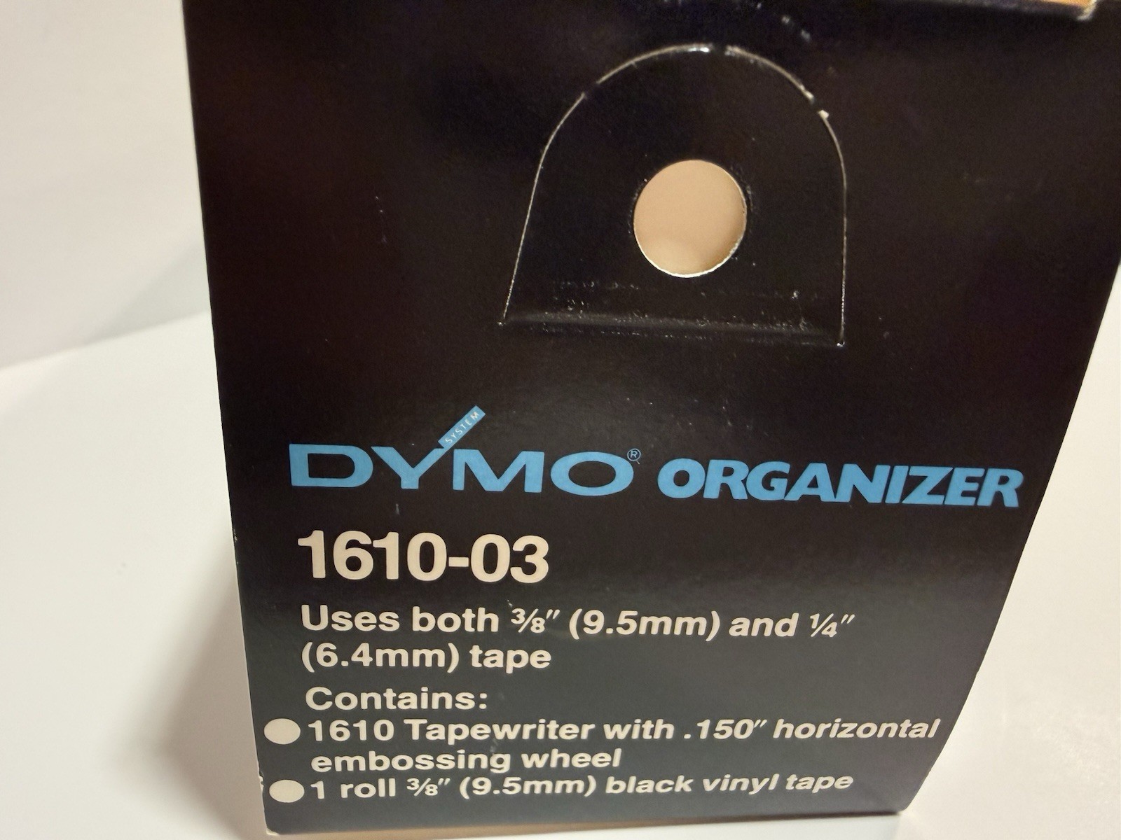 Vintage Dymo Organizer 1610 Embossing Label Maker 1/4 3/8 Tape – w/Box 1996