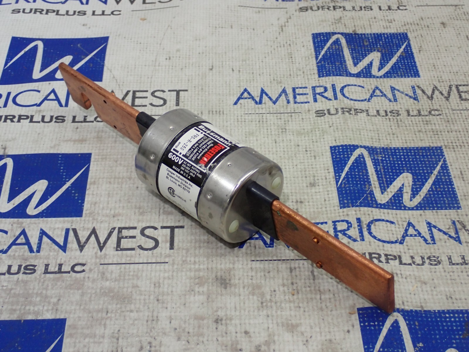 Bussman Fusetron FRS-R-250 250A 600V Time Delay RK5 Long Stab Fuse