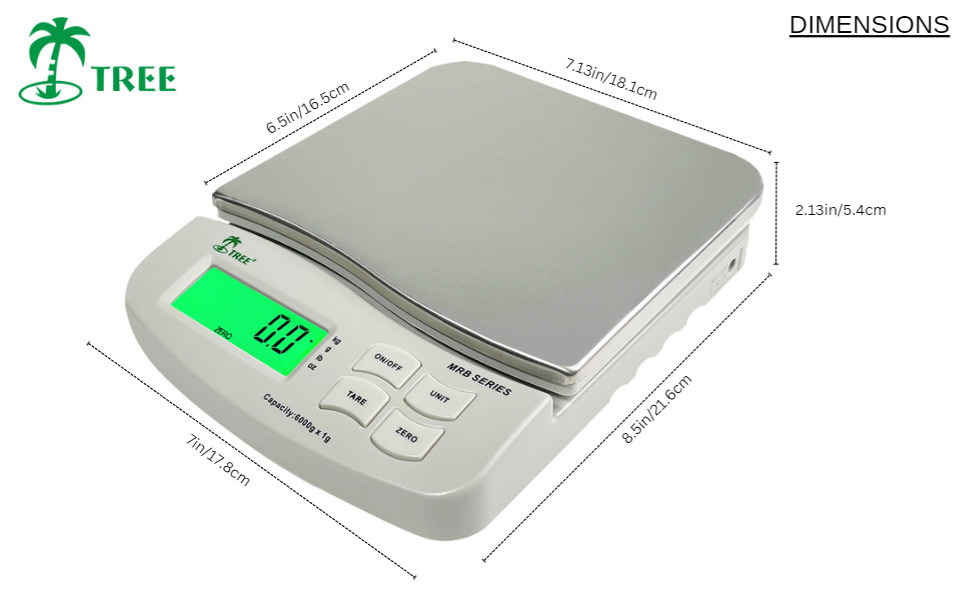 Tree MRB-2500 Compact Digital Bench Scale AC Powered 2500g x 0.1g