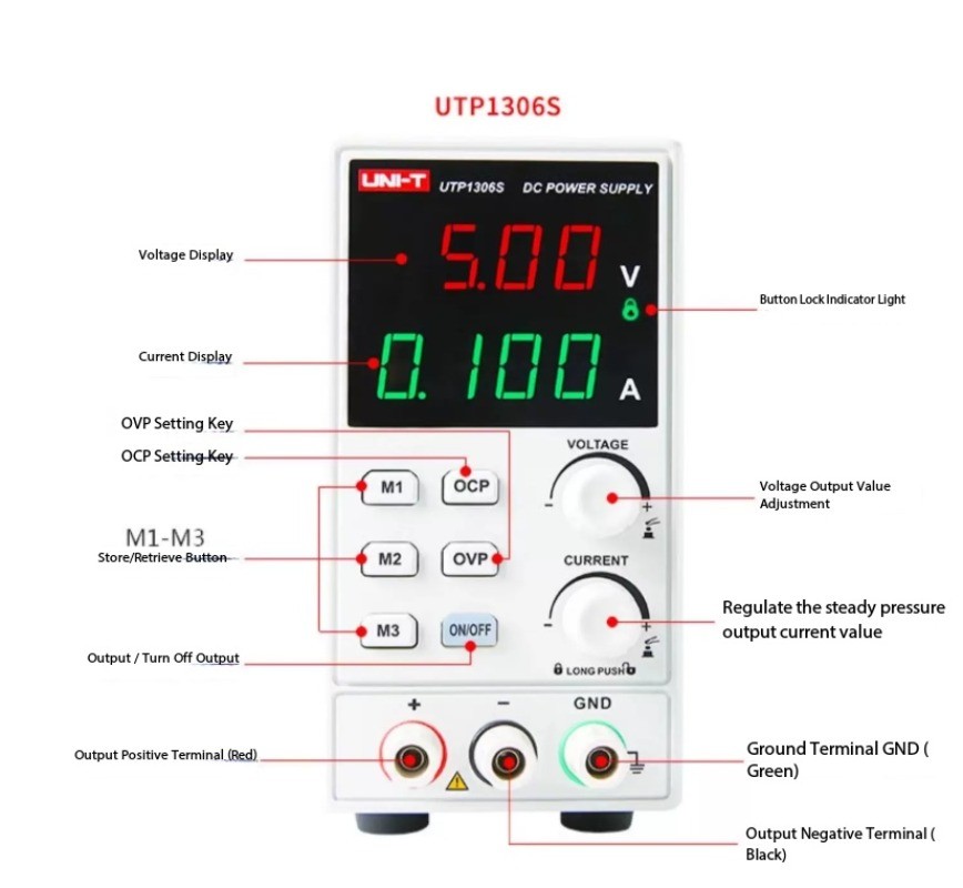 Digital Adjustable DC Regulated Power Supply for Laptop and Cell Phone Repair