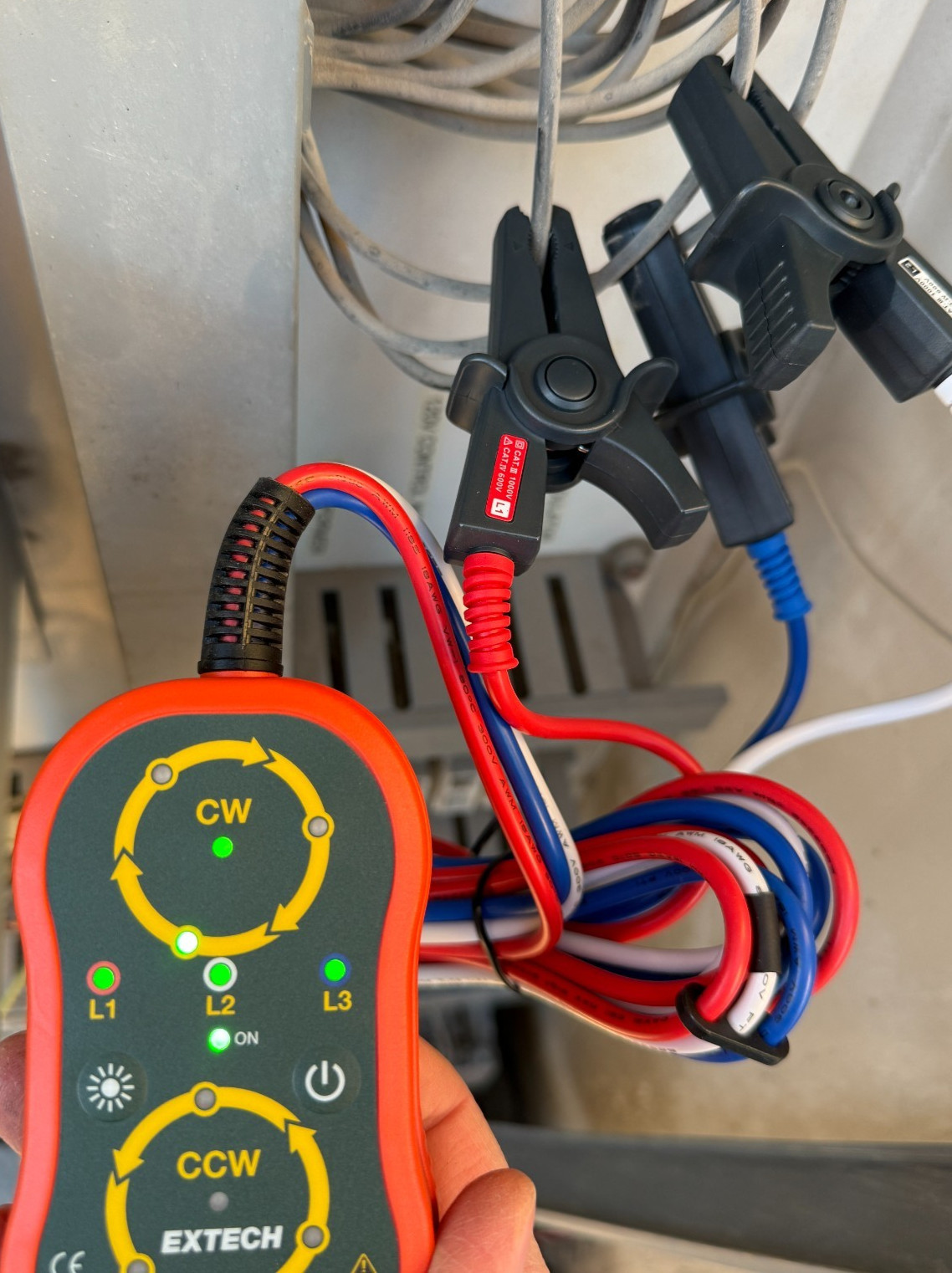 EXTECH PRT200 Non-Contact Phase Rotation Tester with Case CAT IV 600V III 1000V
