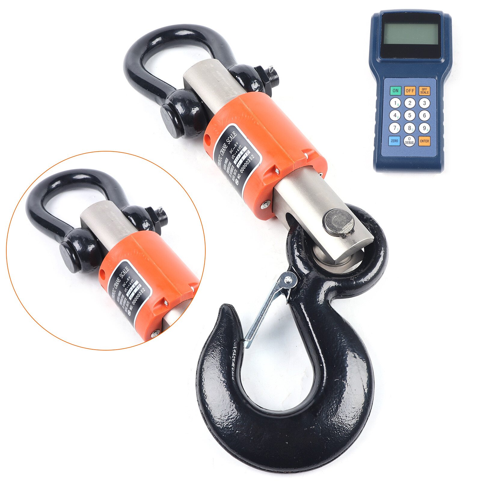 10000kg 10T HD Wireless Electronic Digital Hanging Crane Scale W/ Handheld Meter