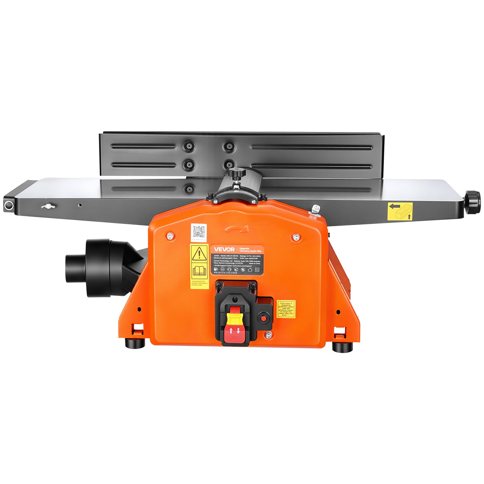 VEVOR Spiral Benchtop Jointer 8 Inch Bench Top Wood Jointer 8500 RPM Extendable