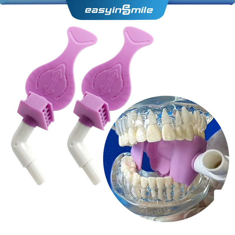 2pcs Dental Saliva Ejector Strong Suction Tube Bite Block Autoclavable Dryshield