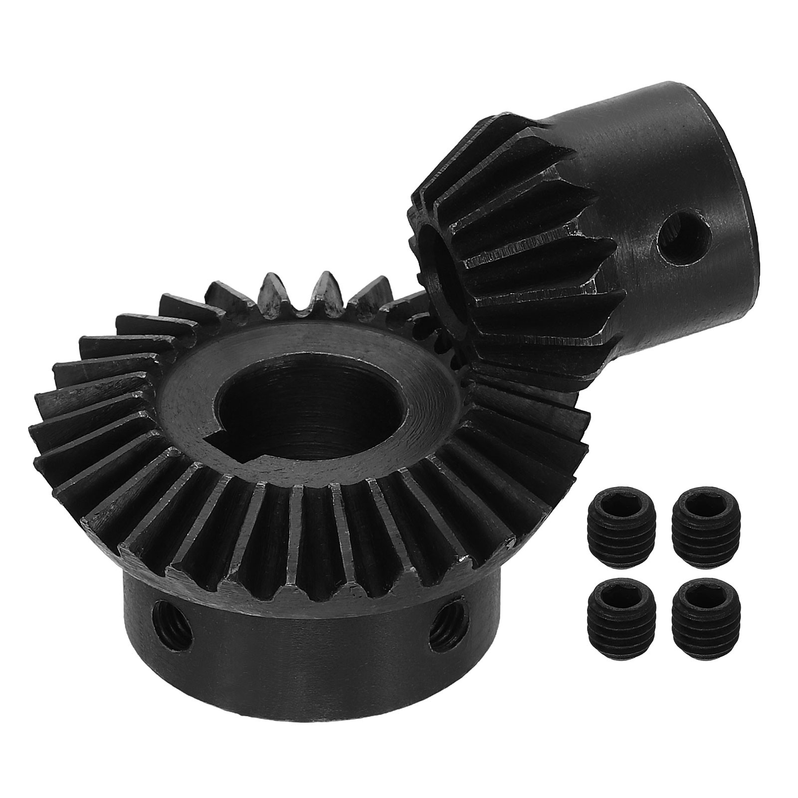 2Pcs Tapered Bevel Gear Set, 1.5 m 1:2 (15T/30T) Bevel Gears(8/16mm Shaft Hole)