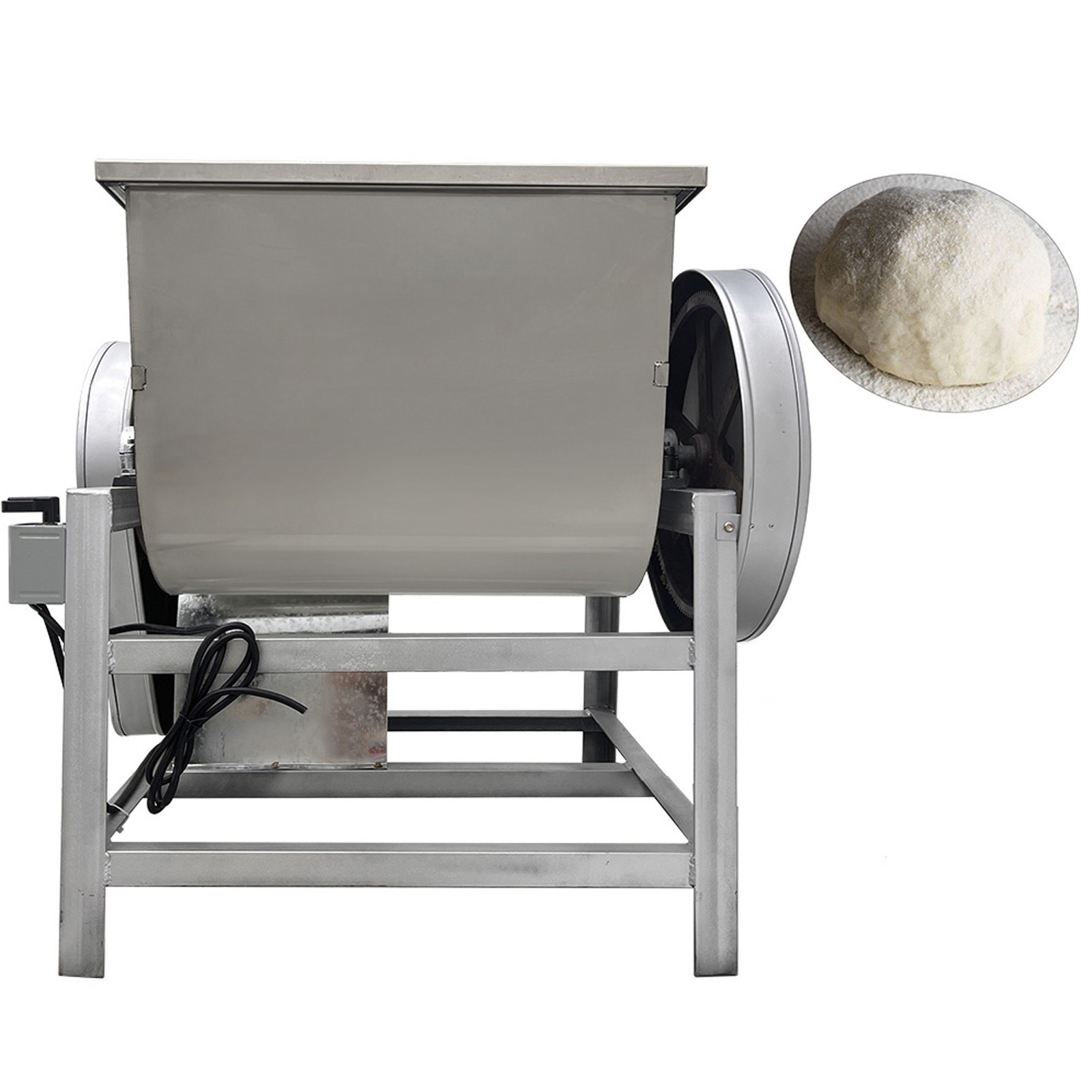 50kg/110lbs Commercial Dough Mixer 110V Dough Kneading Machine without Plug