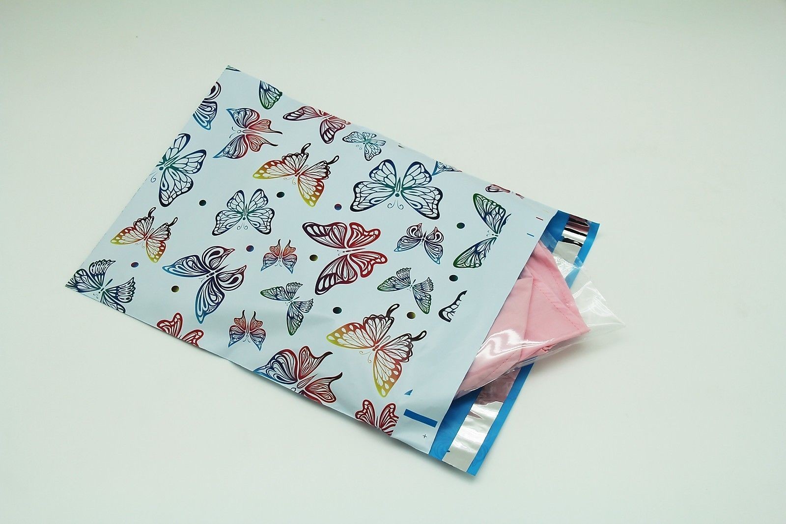 100 14.5×19 Butterfly Designer Poly Mailers Envelopes Boutique Custom Bags
