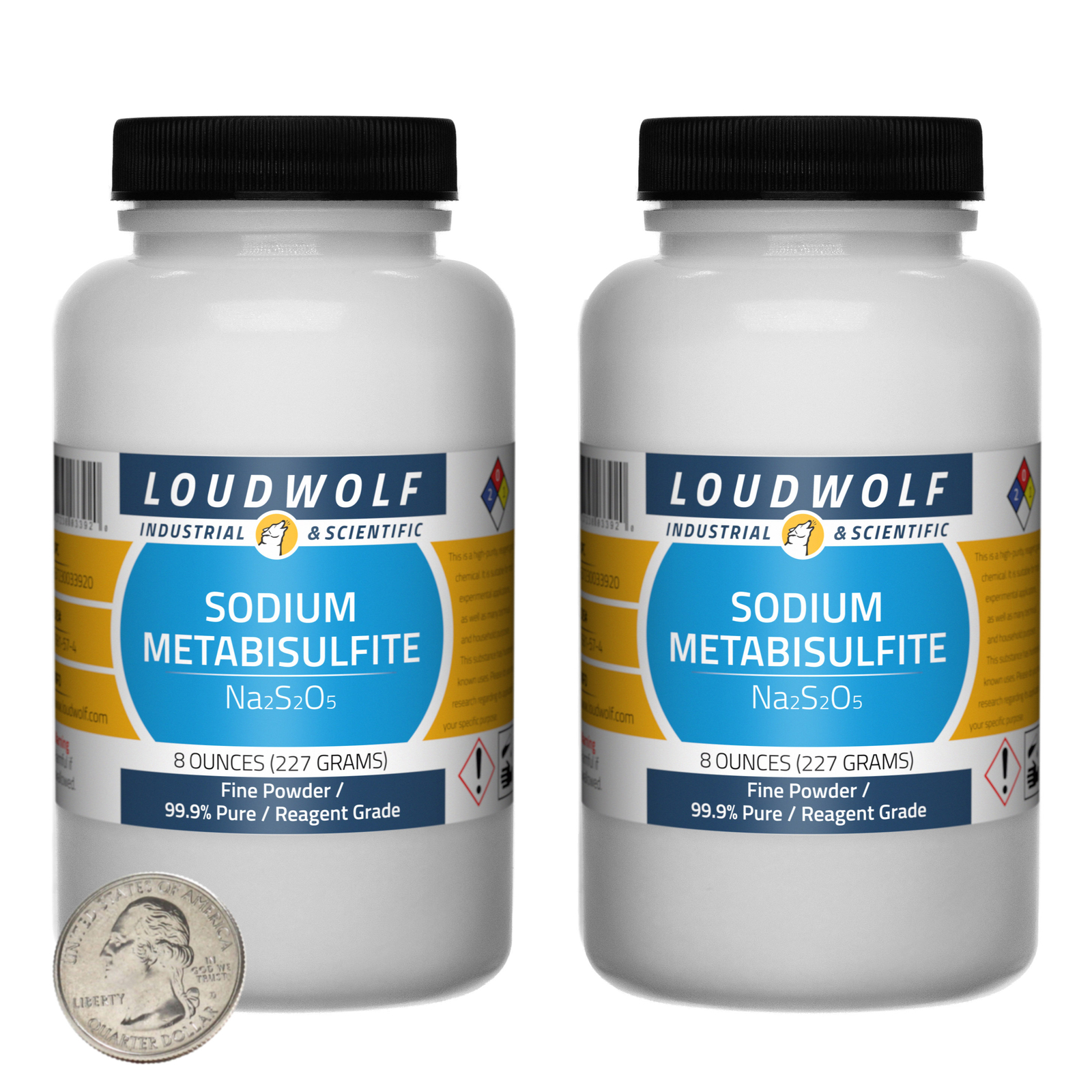 Sodium Metabisulfite / 1 Lb / 2 Bottles / 99.9% Pure Reagent Grade / Fine Powder