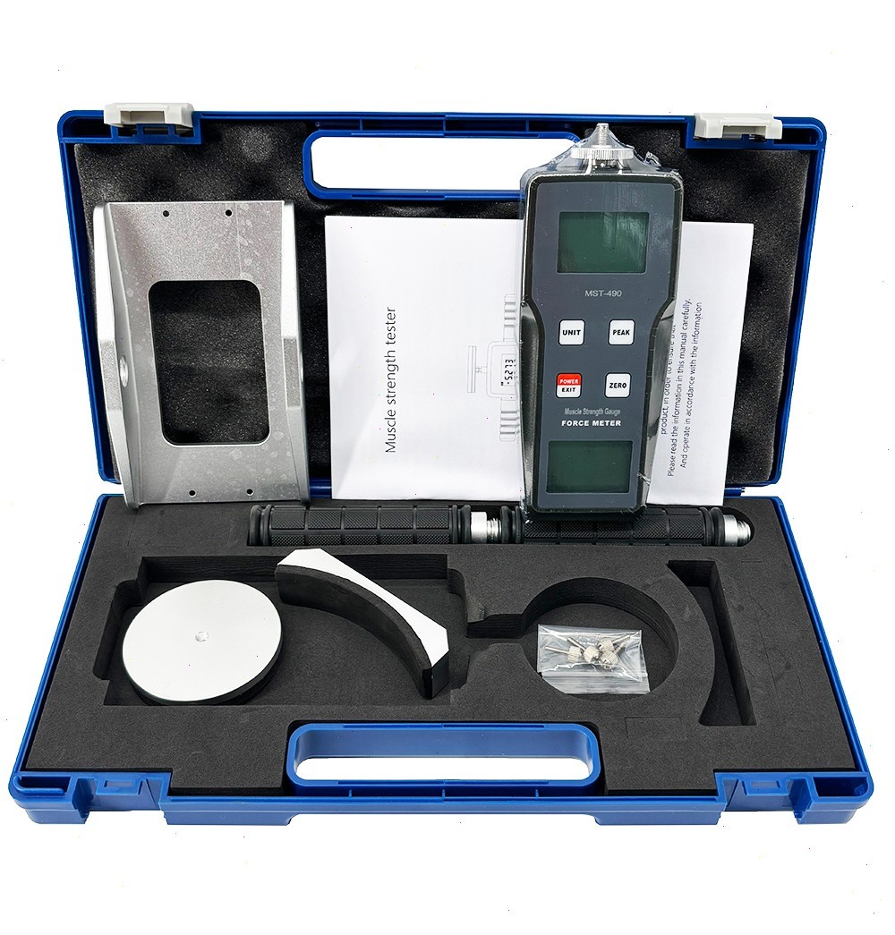 Digital Muscle Strength Tester Gauge with Accuracy±0.5%FS ±1Digit LCD Backlight