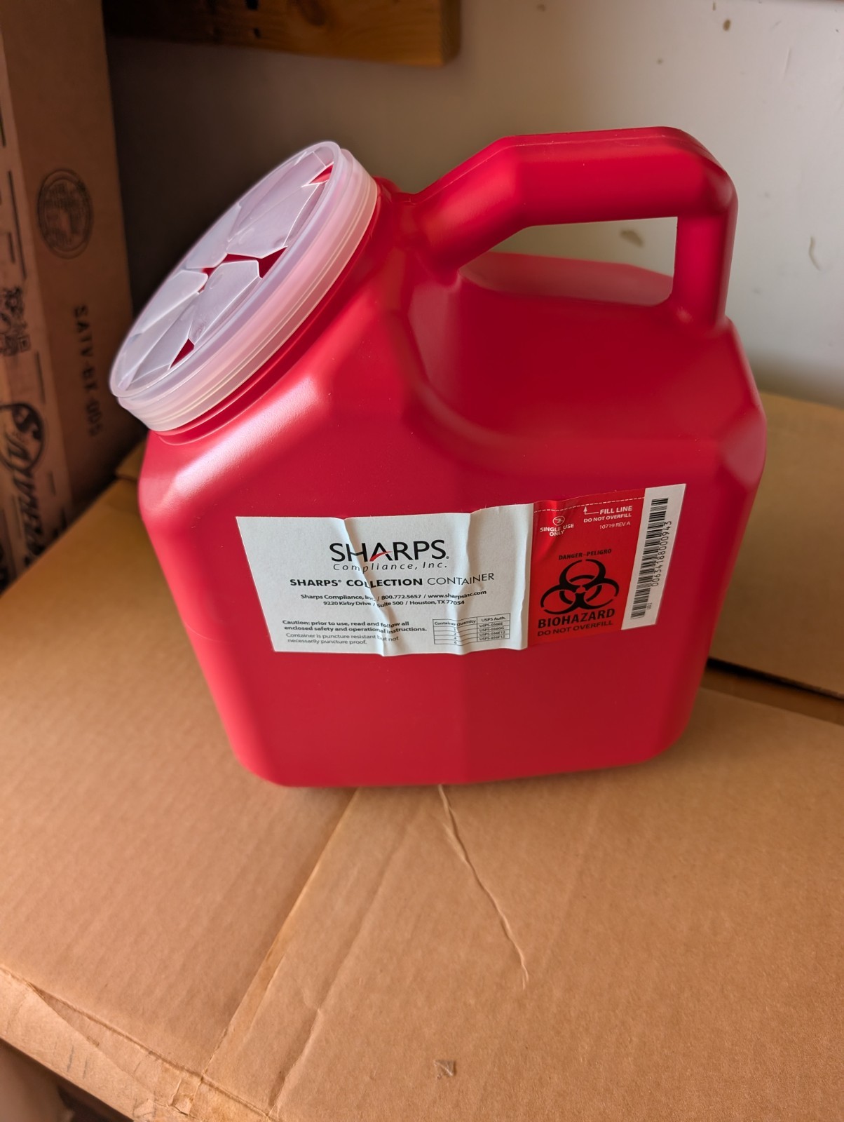 Sharps Collection Container 2 Gallon Disposal System New