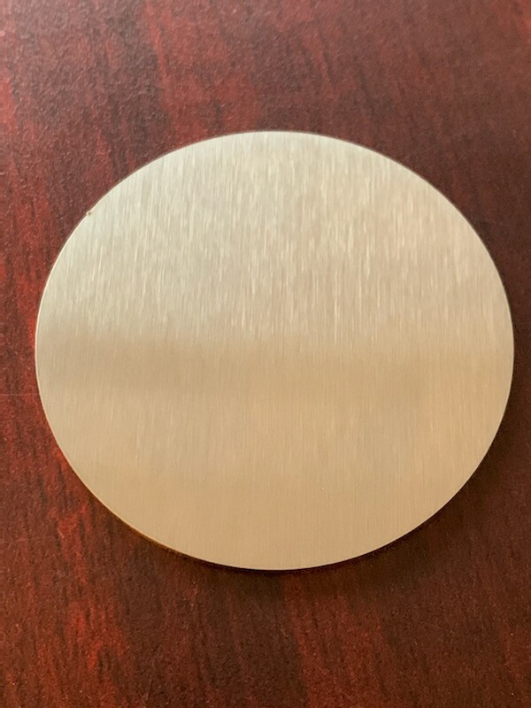 1/16″ Brushed Stainless Steel Disc x 3″ Diameter, 16ga SS, Round, Disc, #4