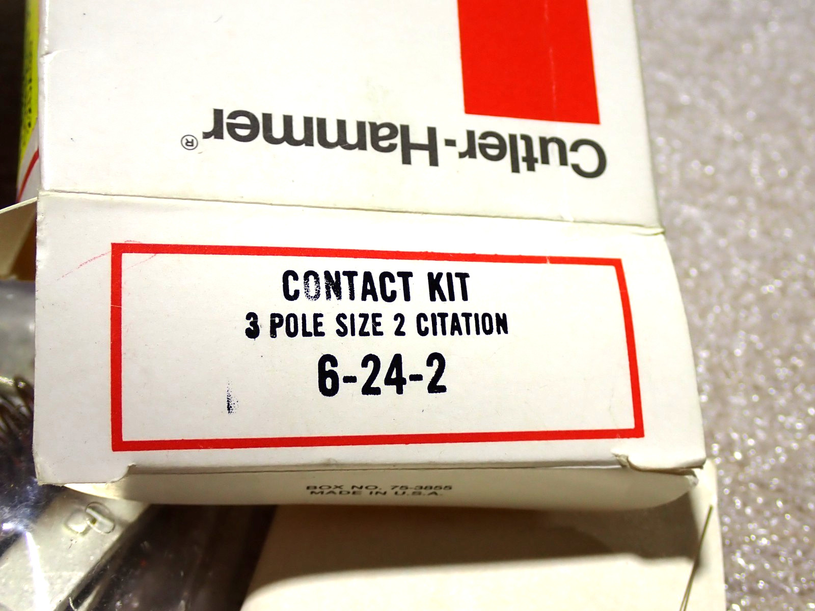 6-24-2 Cutler-Hammer EATON Replacement Contact Kit 3 POLE Size 2 NEW