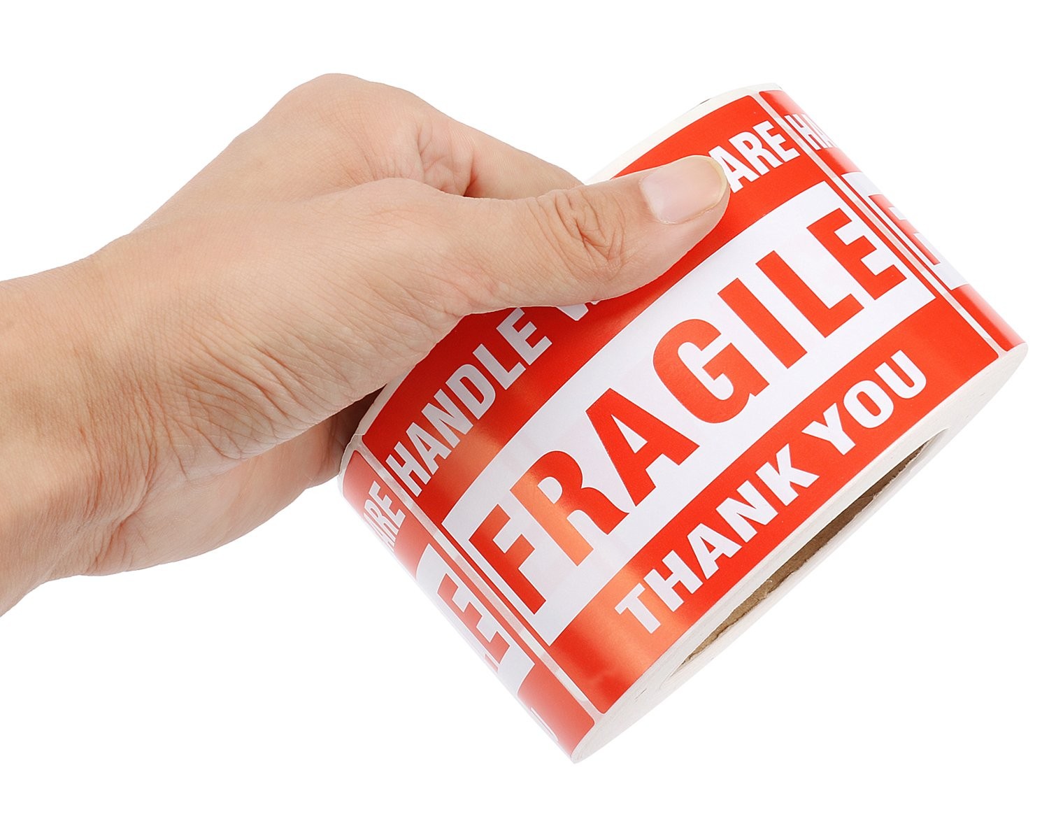 4 Rolls 500/Roll 3 x 5 Fragile Stickers Handle With Care Shipping Mailing Labels