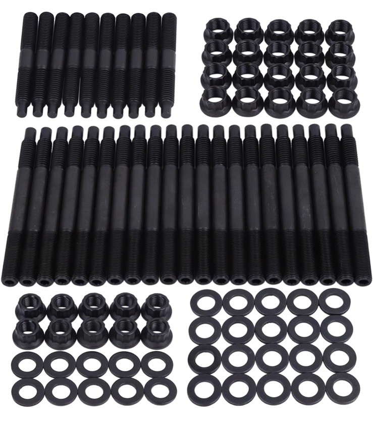 Cylinder Head Stud Bolt Kit 12-Point, Compatible with 2004-Newer LS1 LS3 5.3L 5.