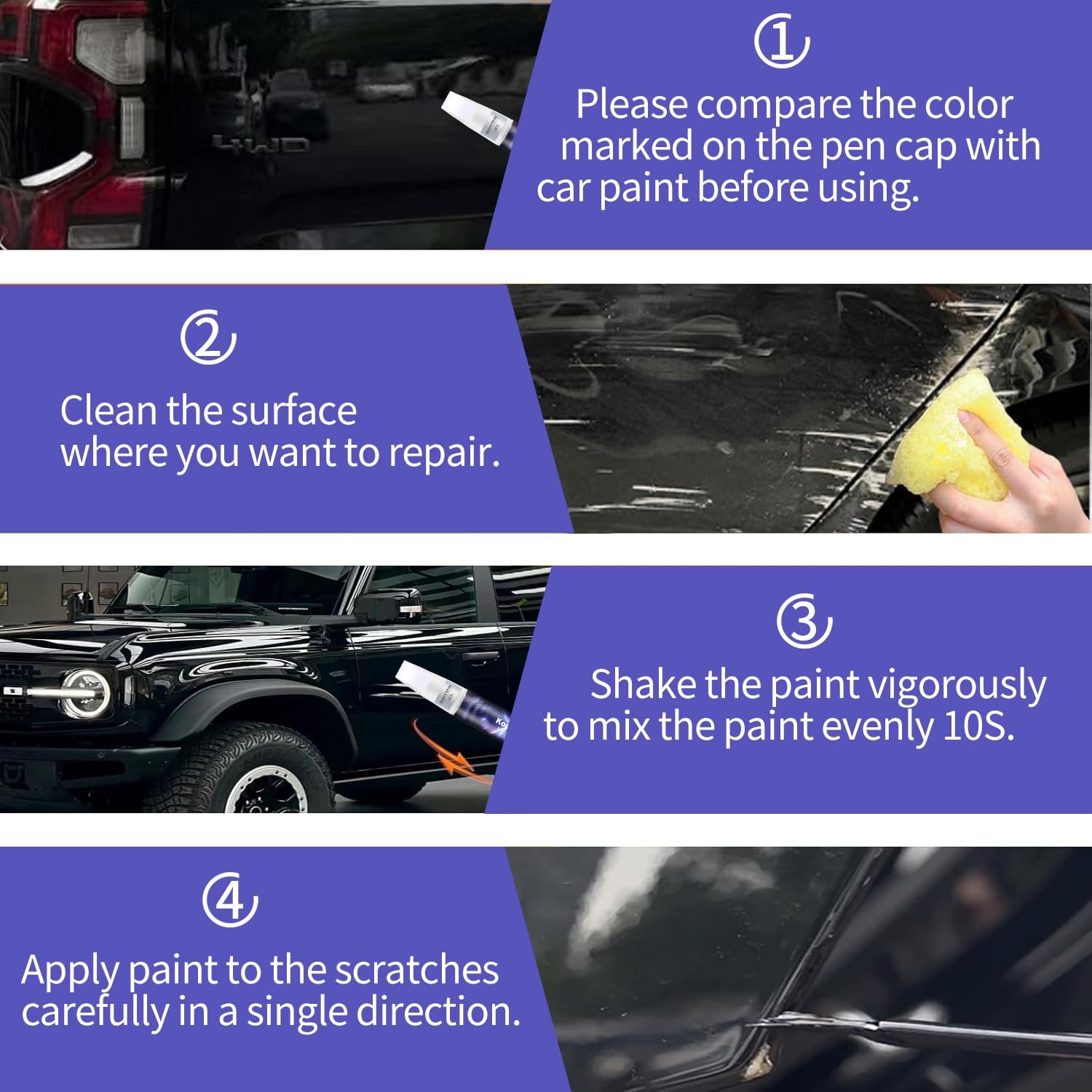 Ford Ruby Red Metallic Touch Up Paint Pen, Deep Scratch Repair