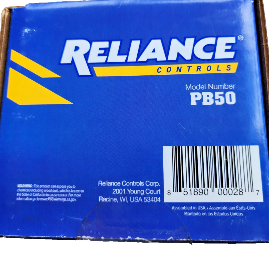 OEM Reliance Controls PB50, 50-Amp NEMA 3R, 125/250V Power Inlet Box Grey-CS6375