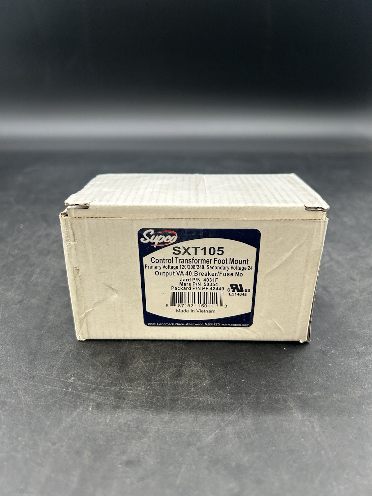 Supco SXT105 40VA HVAC Transformer 120/208/240 Volts x 24 Volt Foot Mount