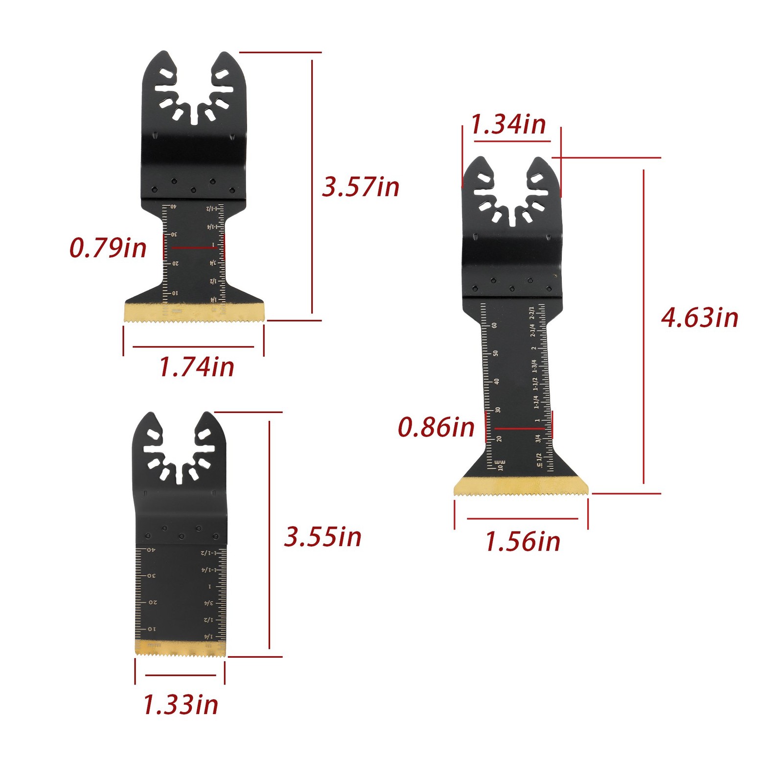 Titanium Oscillating Saw Blades Kit 22 PCS Multitool Cutting Blades for Metal
