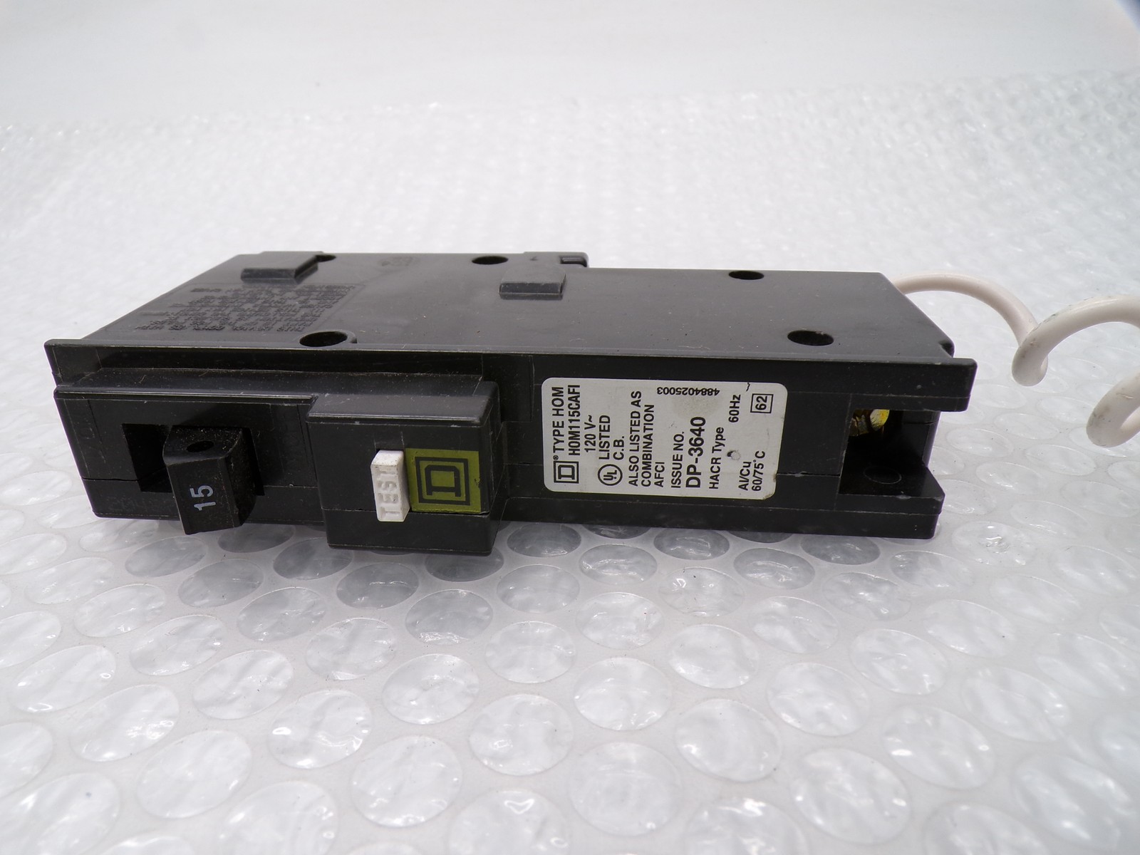SQUARE D HOM115CAFI BREAKER 1POLE 15AMP NSNP