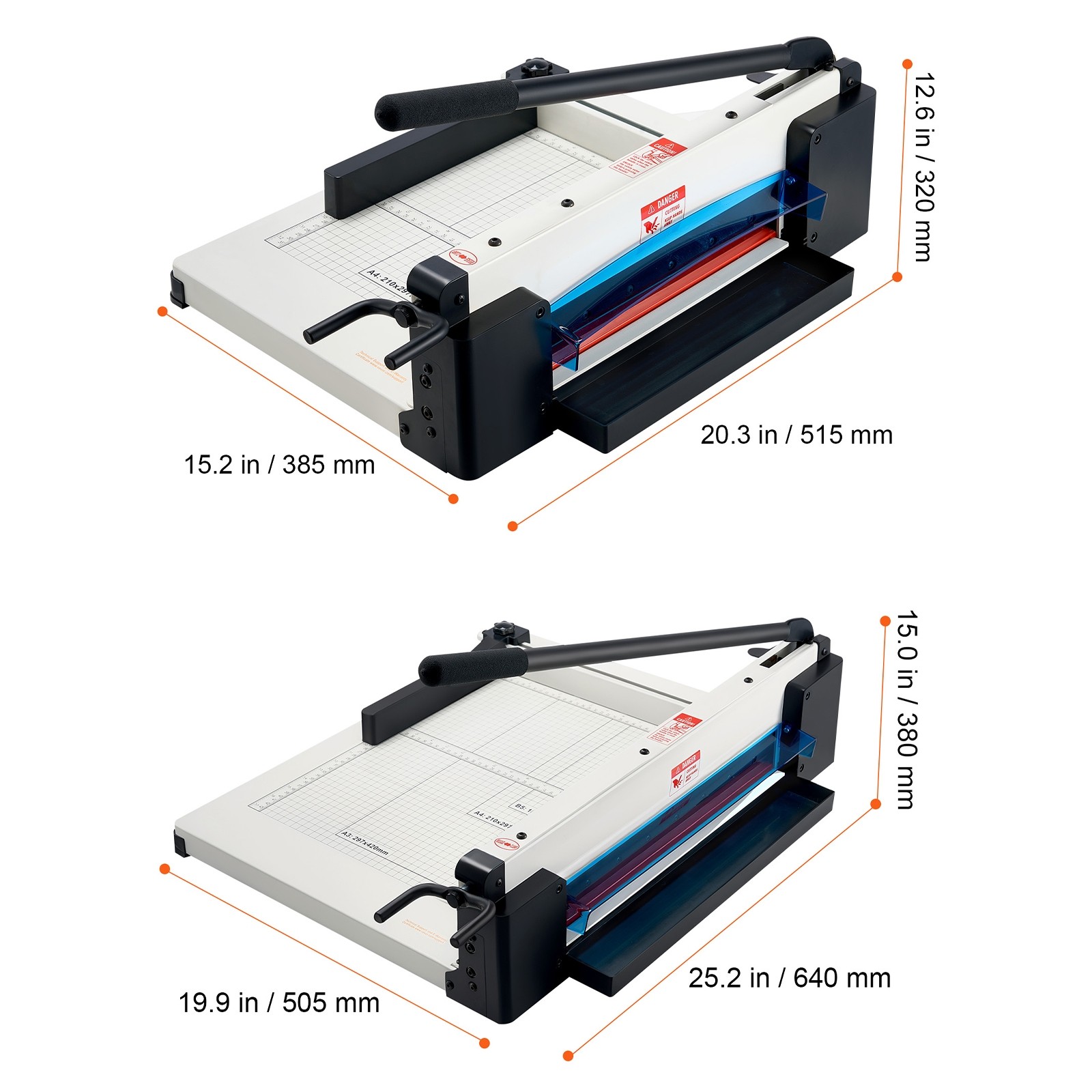 Paper Cutter 17/12″ A3/A4 Guillotine Paper Trimmer 400 Sheet Capacity Metal Base