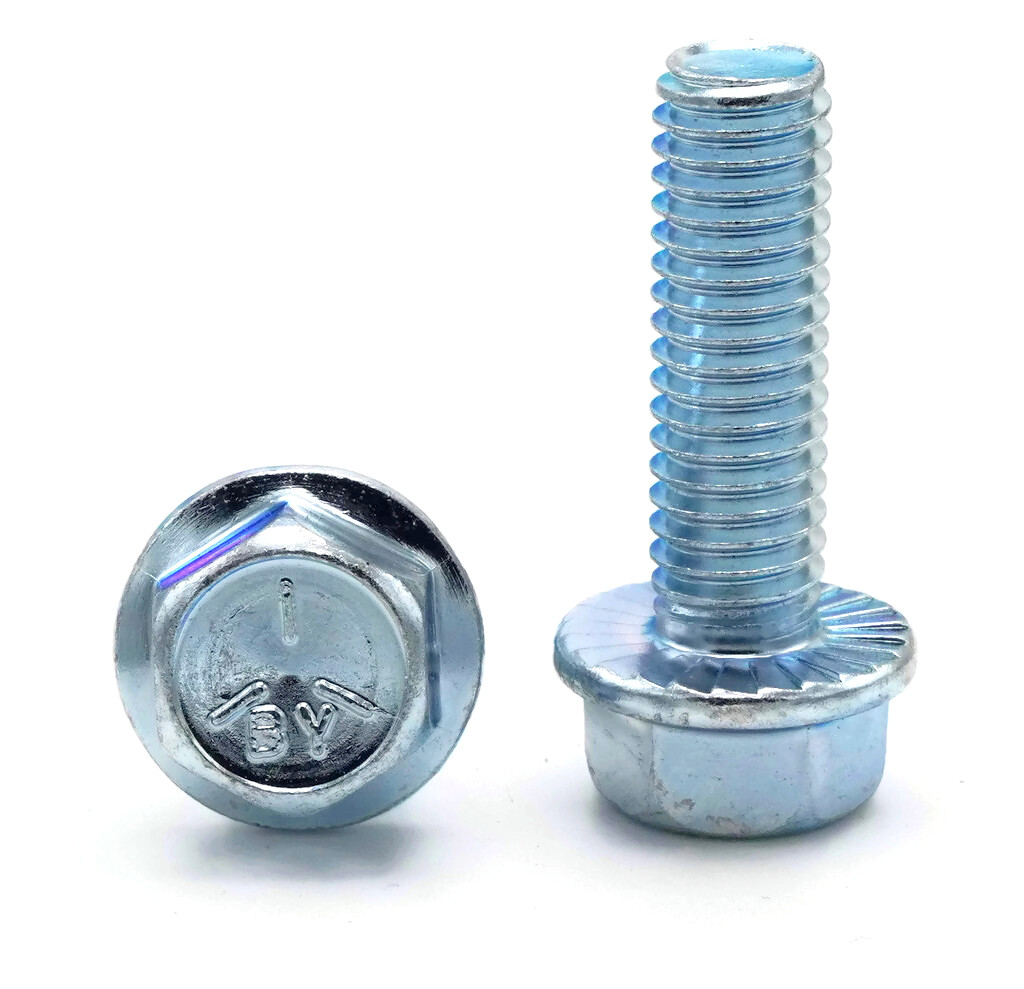 3/8″-16 x 1-1/4″ | Zinc Plated Steel Hex Serrated Flange Bolts – Select Qty