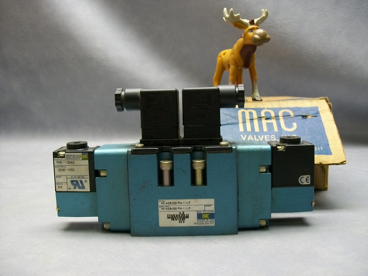 MV-A2B-232-PM-111JF MAC Valve with PME-111DAAG 120V 150PSI