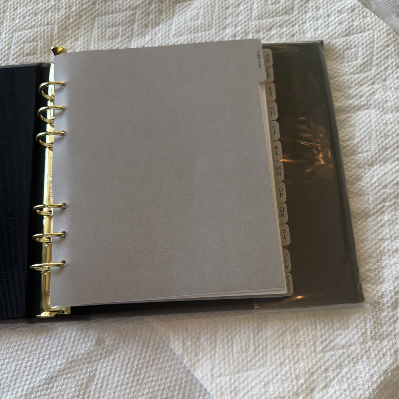 Hallmark Classic Address Book Faux Leather Ringbound Free Shipping