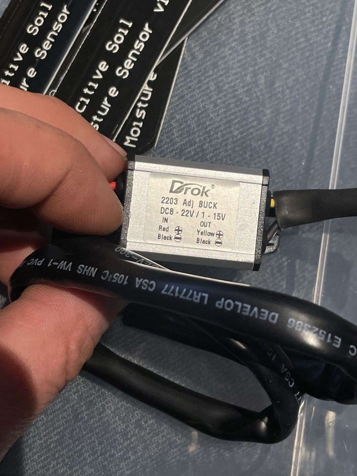 Waterproof DC Buck Converter: Adjustable Output 8-22V to 3-15V, 3A Power Module