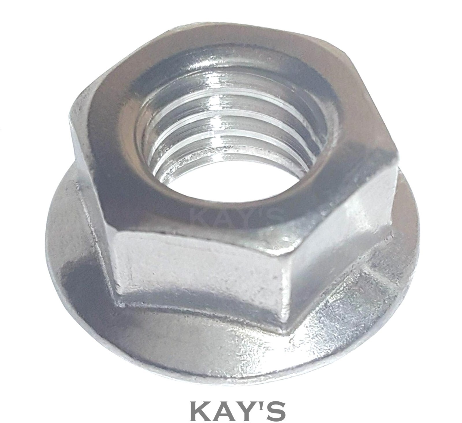 STAINLESS STEEL NUTS FULL FLANGED NYLOC A2-70 M2 M2.5 M3 M4 M5 M6 M8 M10 M12 M16