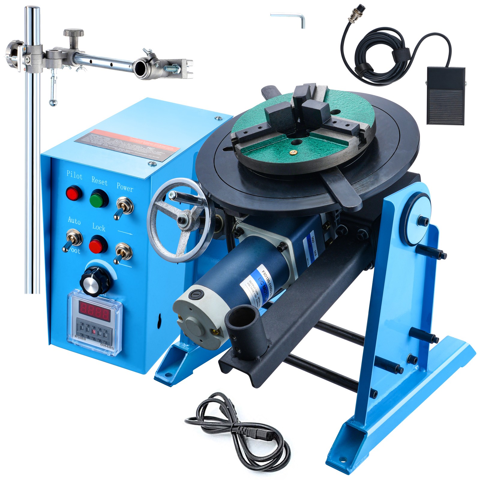 VEVOR 50KG Rotary Welding Positioner 0-90° Positioning Turntable Table 0.5-6RPM
