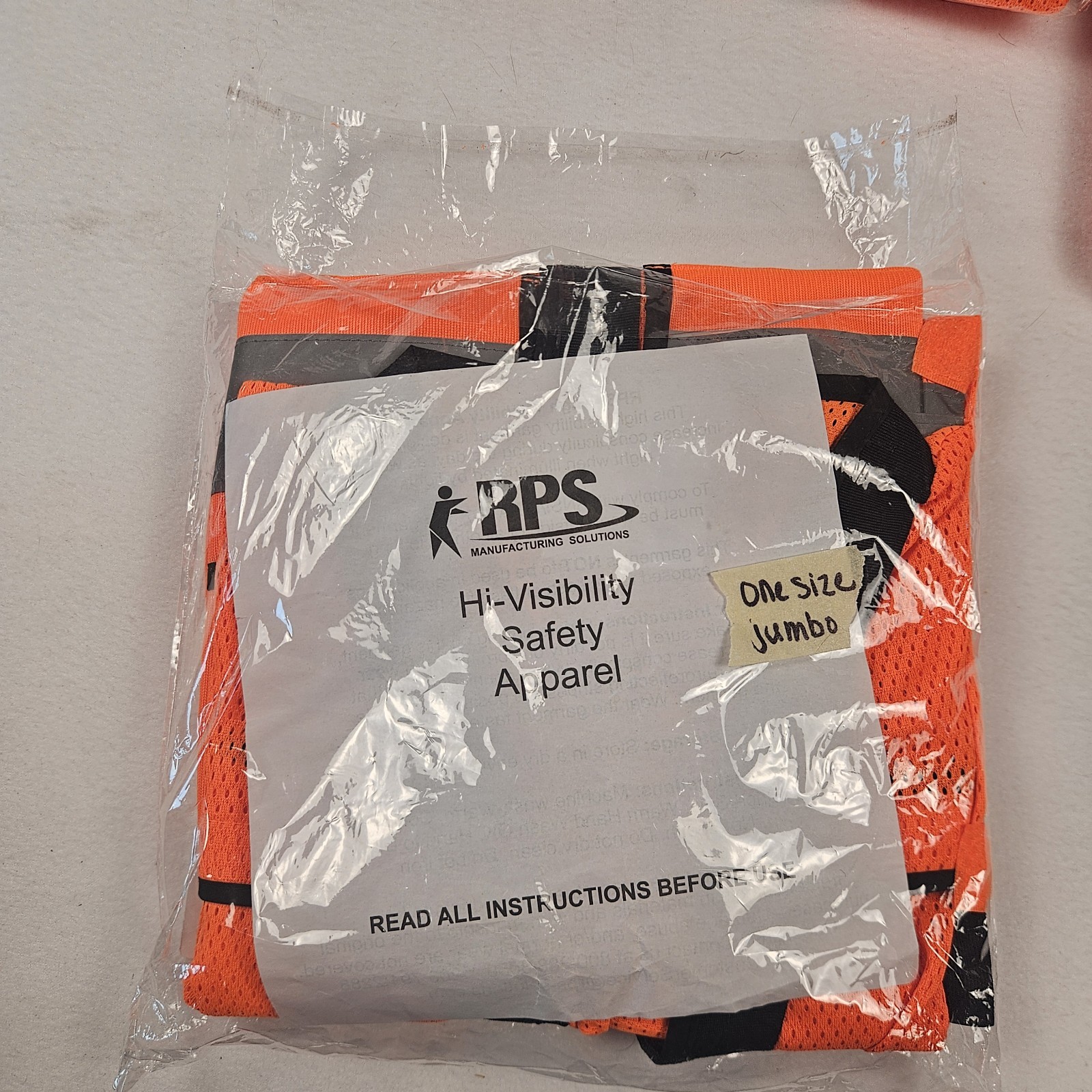 Lot 3 ORR Safety ANSI Class 2 Type R Hi Vis Orange Mesh Safety Vest Big & Tall