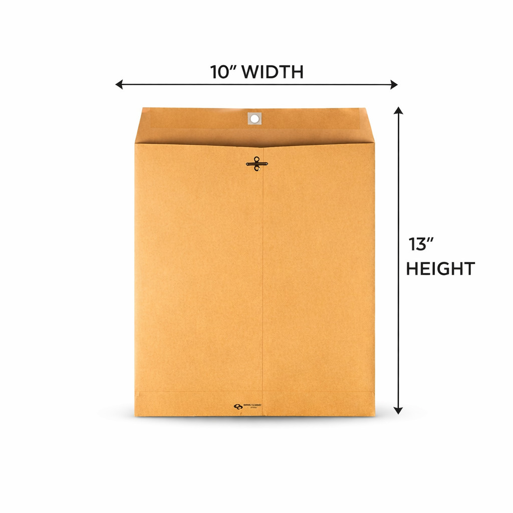 10×13 Kraft Clasp Envelopes #97 Brown 28lb Metal Clasp Catalog Mailing 10-300