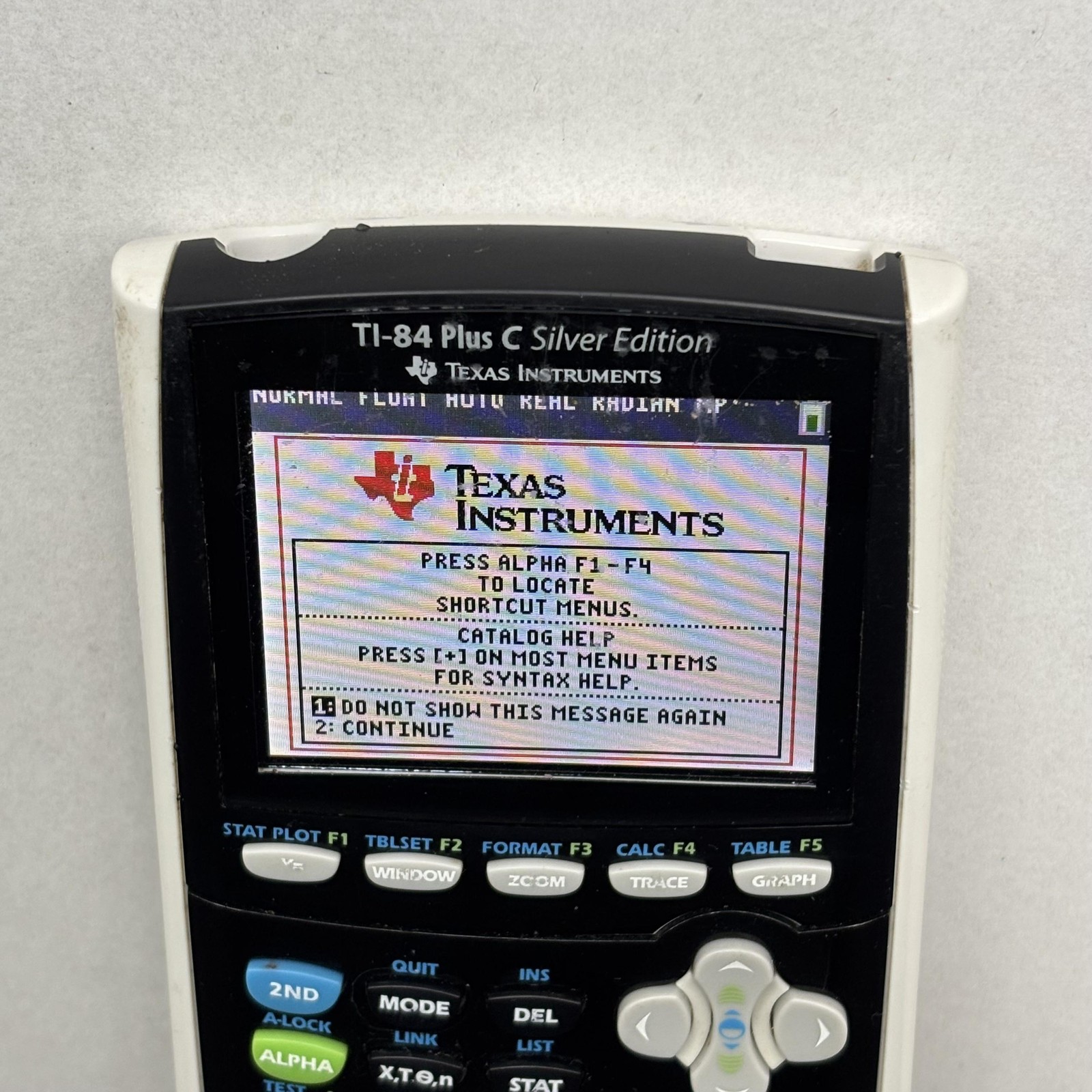 Texas Instruments TI-84 Plus C Silver Edition Graphing Calculator W Cover Tested