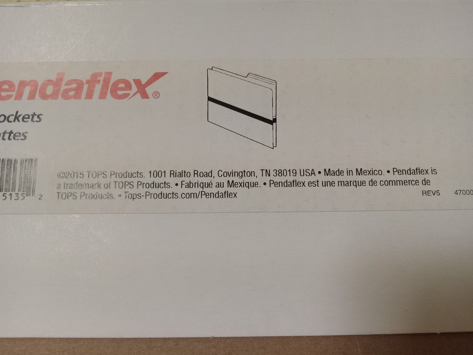 50 Count Pendaflex Expanding Vertical File Pocket 1″ (pfx-15135) (pfx15135)
