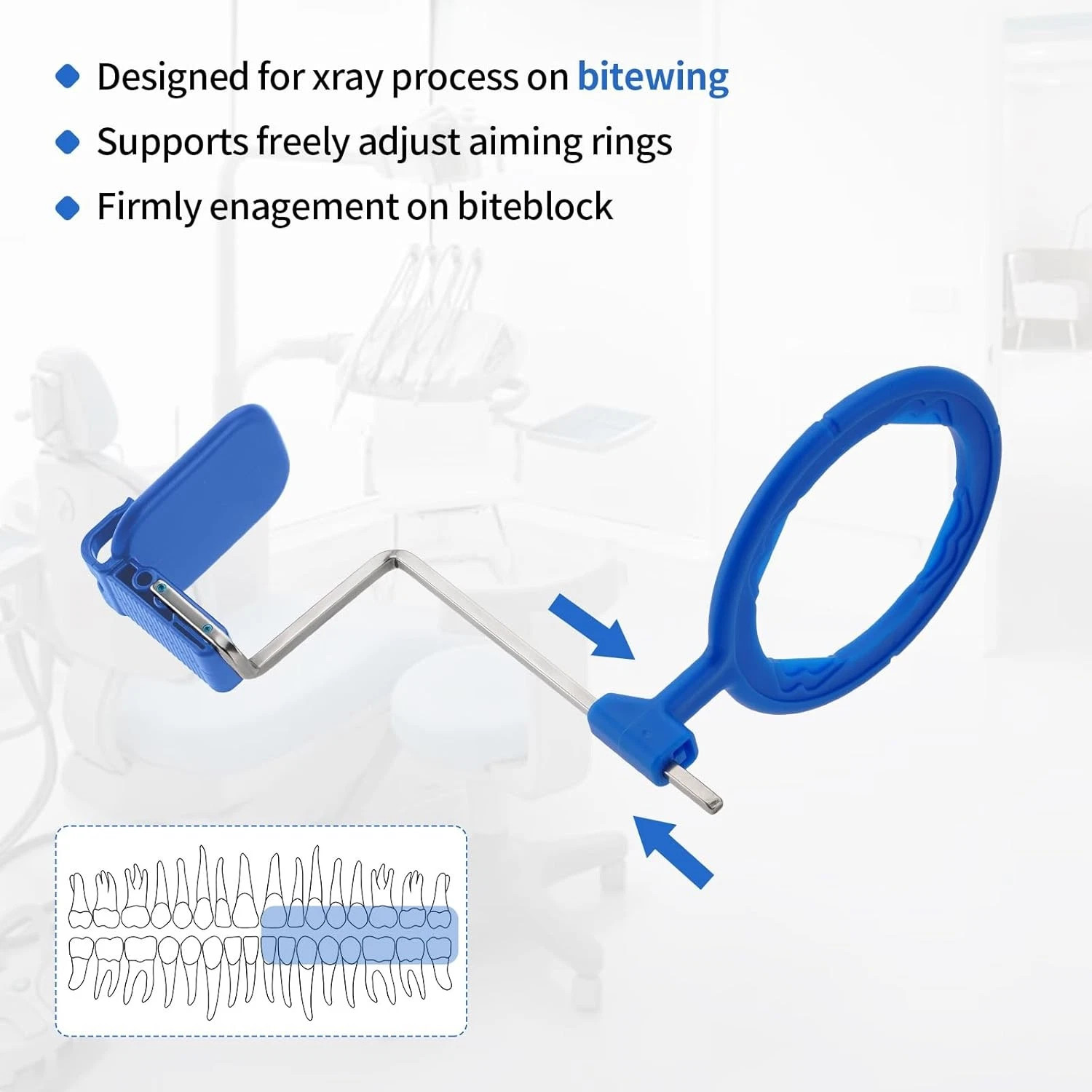 5 Set Dental Sensor Holder Dental XRay Positioning Aiming Ring Bitewing/Anterior