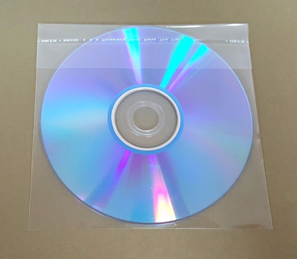 1000 CD DVD BLURAY CPP Clear Plastic Sleeve with Sealable Flap 40micron (1.6mil)