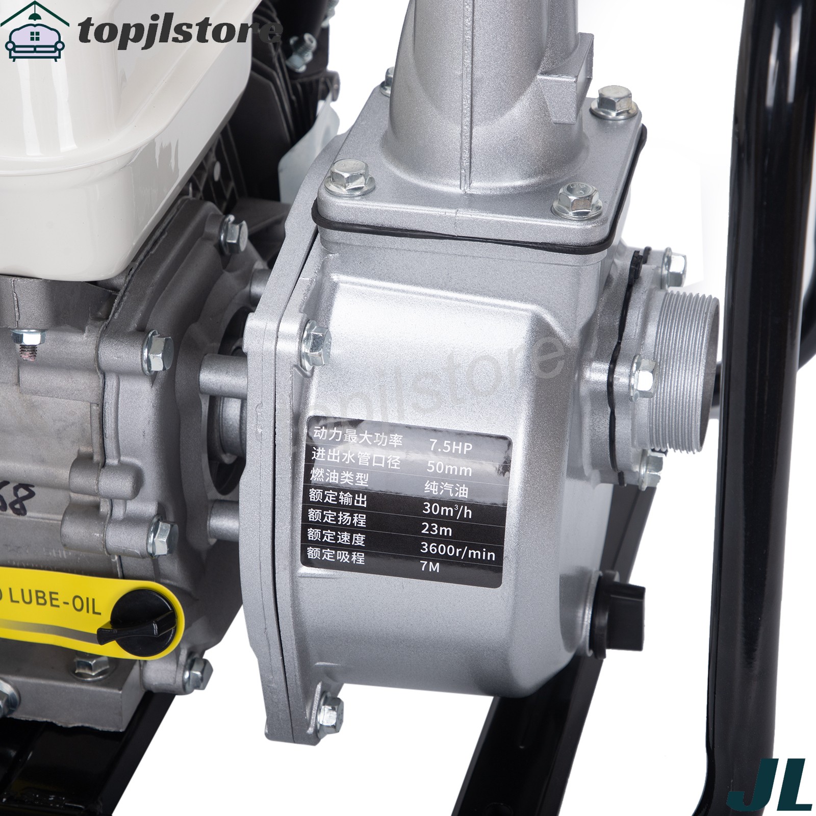 6.5 HP 4-Stroke Gas-Powered Water Transfer Pump 2″ 212CC 158GPM Semi-Trash Pump