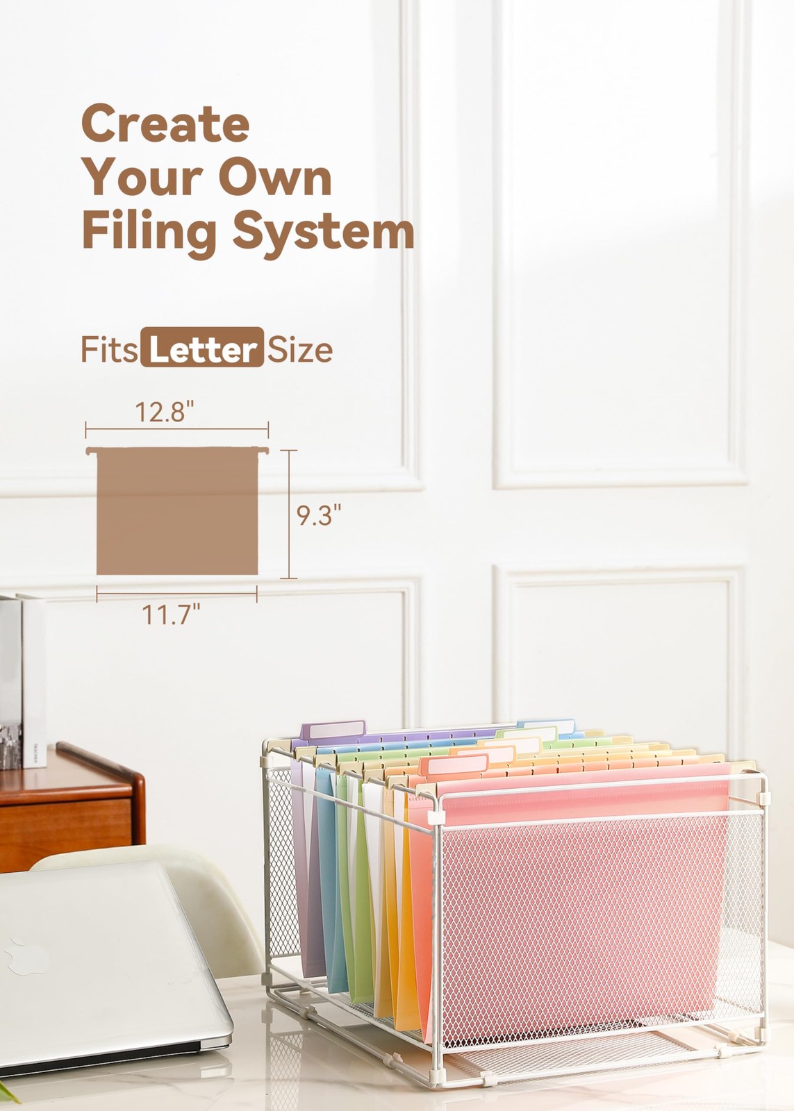 Plastic Hanging File Folders, Sturdy & Tear-Resistant, Letter Size, 12 Pack w…