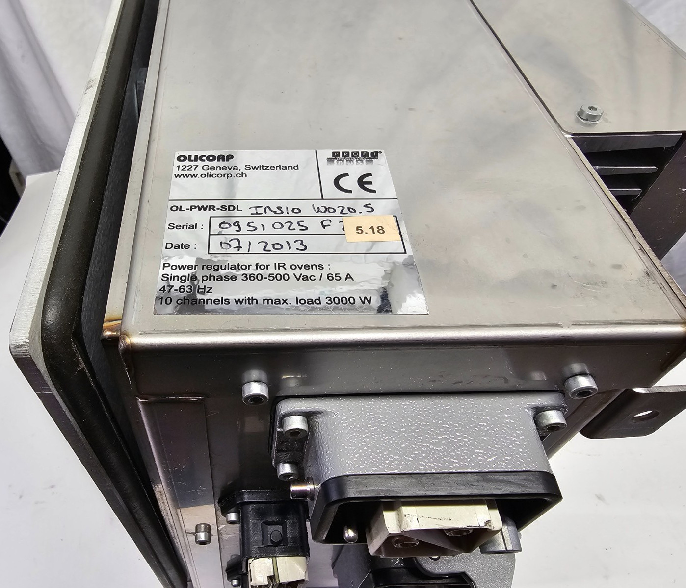(1) USED – OLICORP PWR-SDL – Oven Controller – Un-Tested – #3