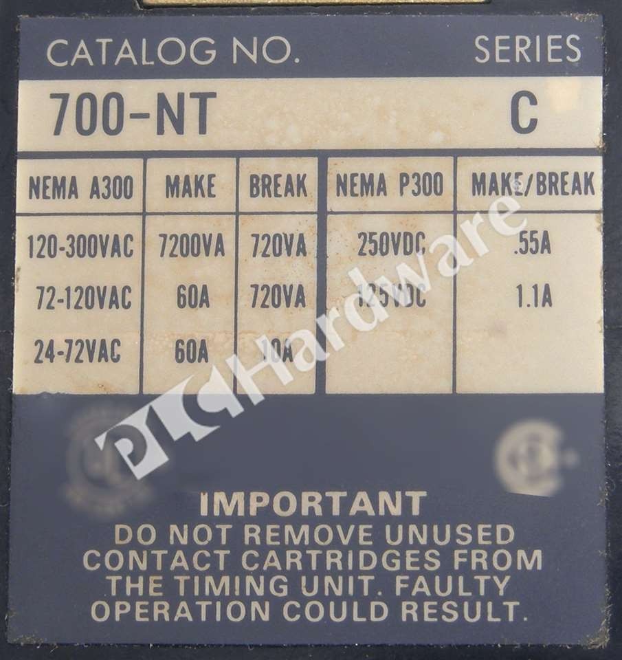 Open Pre-owned Allen Bradley 700-NT /C Pneumatic Timing Unit 0.2-60Sec