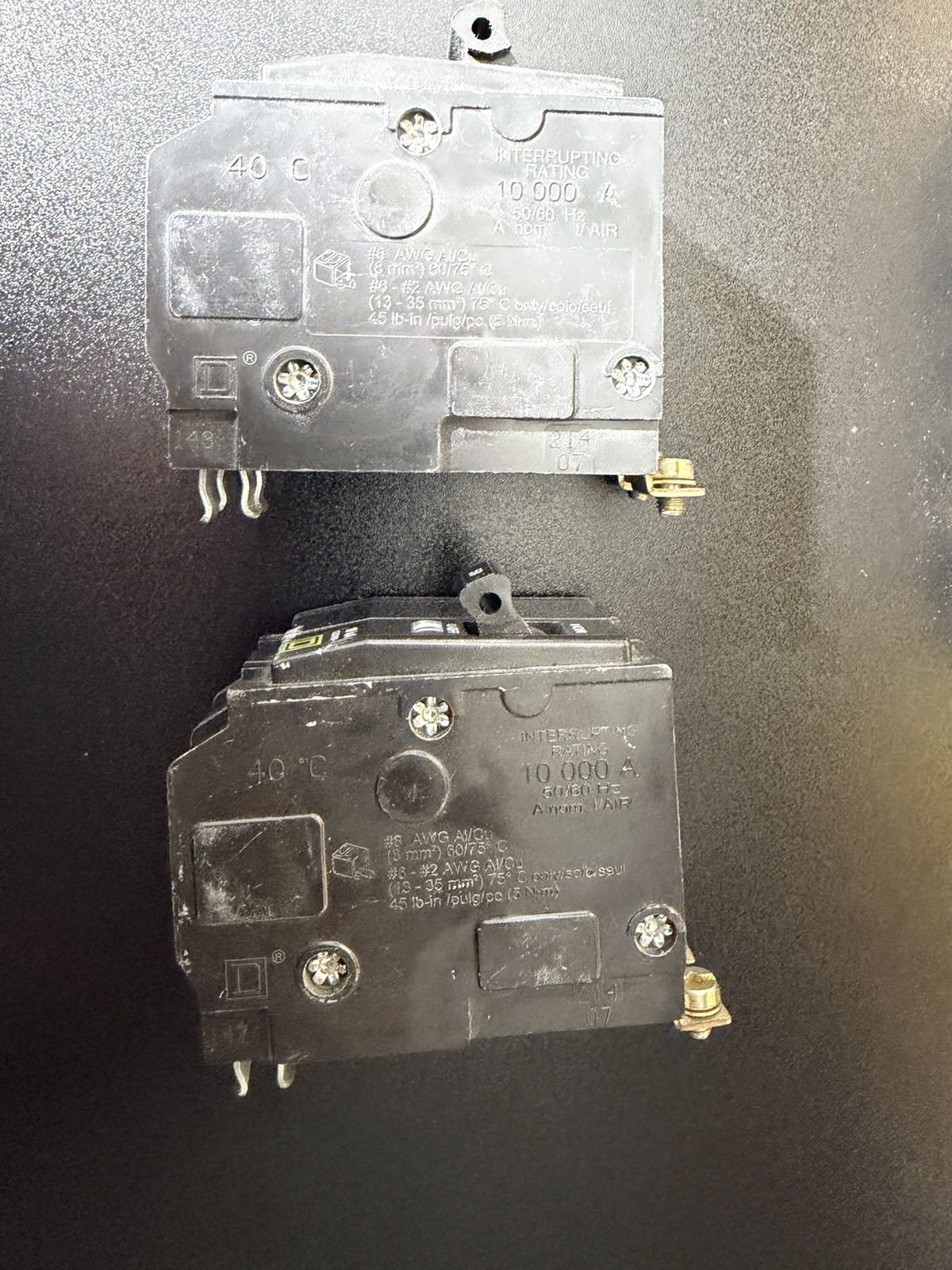 Square D 50A 2-Pole 120/240V Plug-In Circuit Breaker w/ Trip Indicator Lot of 2