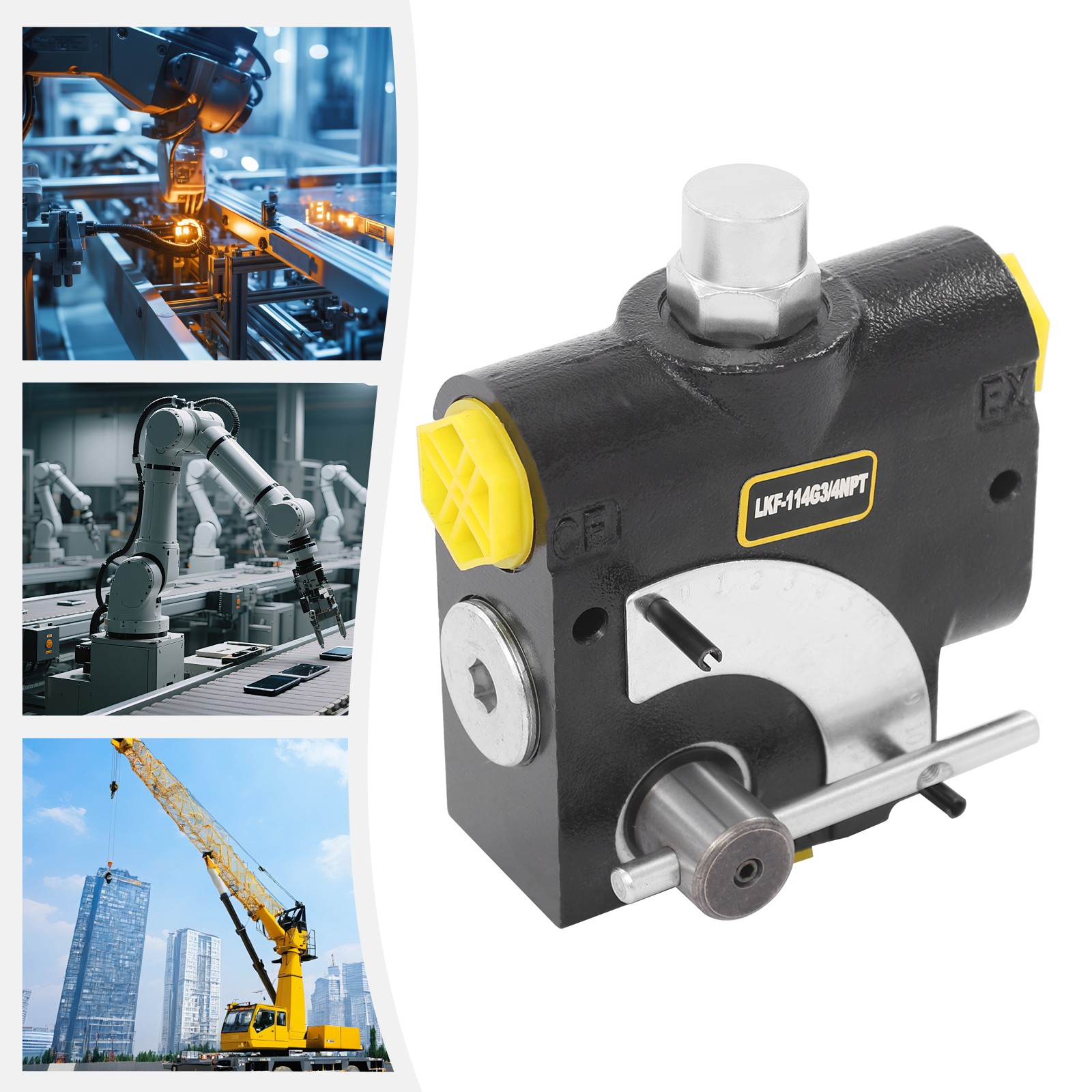 0-30GPM Hydraulic Adjustable Flow Control Valve Directional Acting Valve 3000PSI