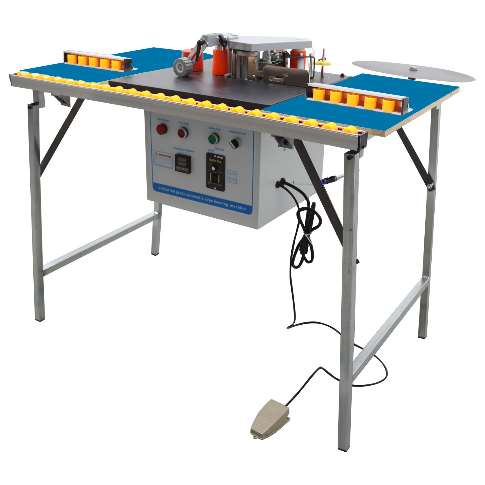 Automatic Edge Bonding Machine Curve & Straight Woodworking Edge Trimming 110V